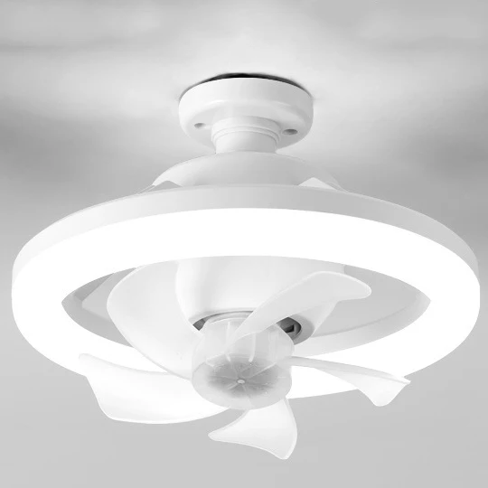 Ceiling Led Fan Blade Moving Head Intelligent Dimming E27 Fan Bulb Home Decor 360 Rotating Remote Control Modern Ceiling Fan