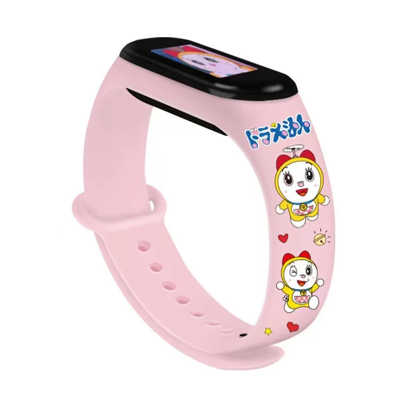 New Arrivals Waterproof Cartoon Printing Rubber TPU Smart Watch Strap for Mi Band 7 6 5 4 3