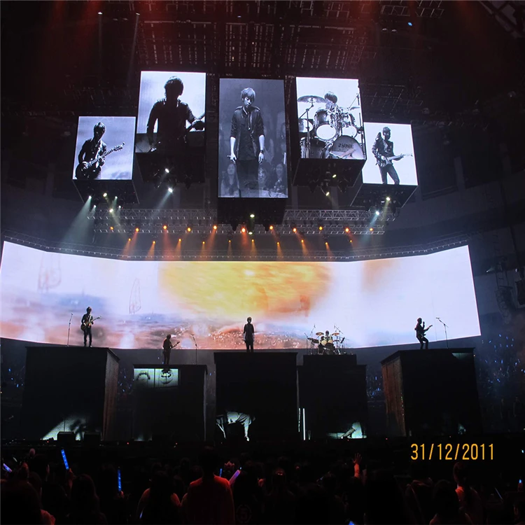 Screen concert outdoor wall digital stage background event rental indoor led display