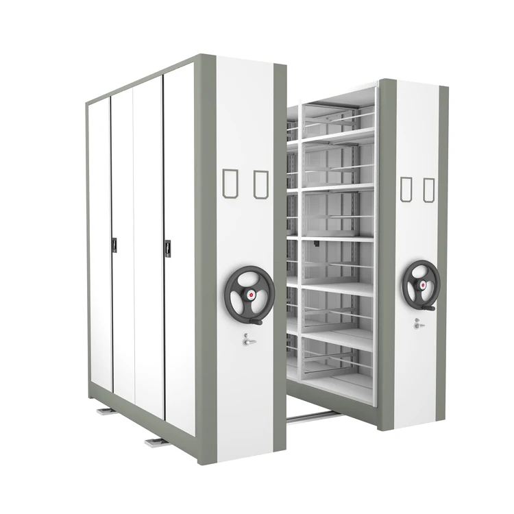 Механическая двухсторонняя Мобильная система стеллажей для библиотеки