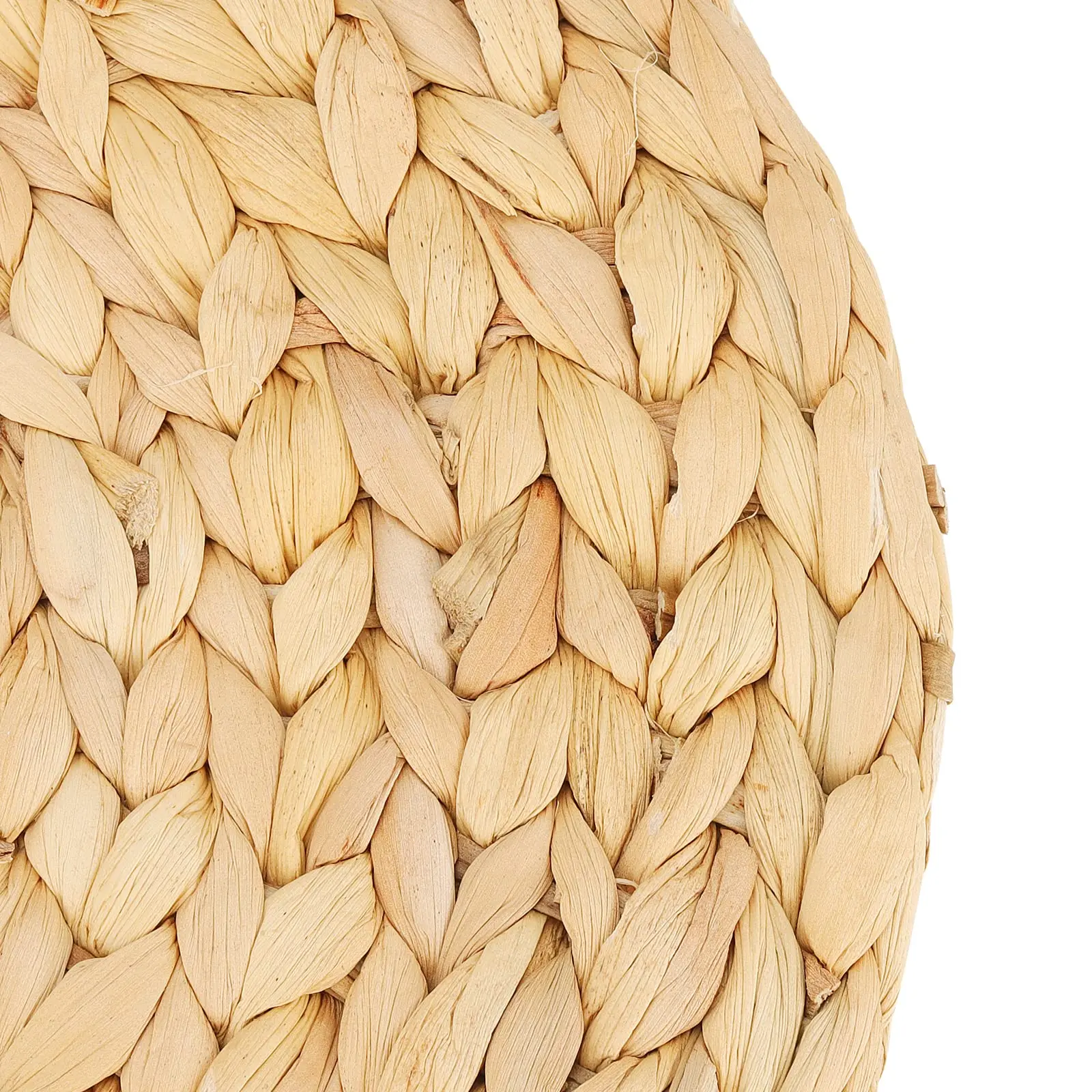 Wholesale Custom Natural Woven Water Hyacinth Placemats Seagrass Thick Rattan Round Non-Slip Handmade Braided Dinner Tablemat