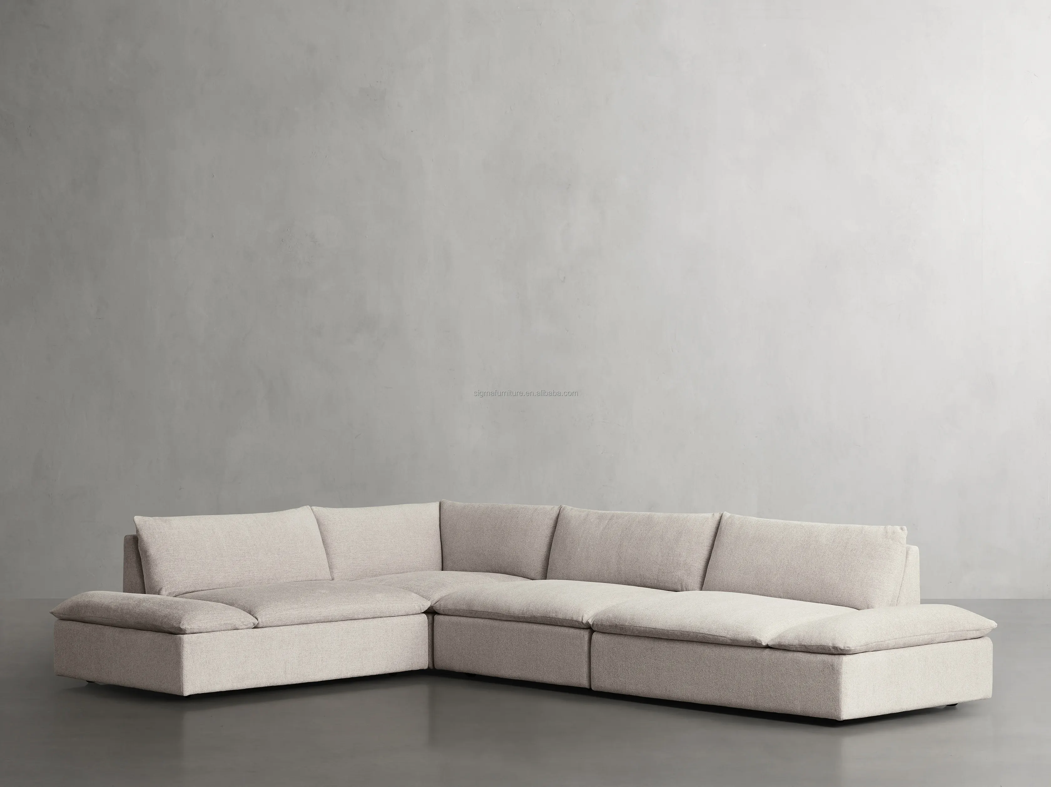 modern luxury 4 pieces modular top quality hot design sofa ideas best high end l-shape sofa set
