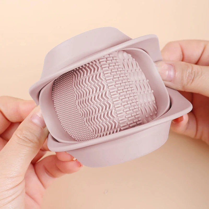 
beauty Tools cleaner Silicone Makeup brush cleaner bowl Make Up Washing Brush Cleaning mat 