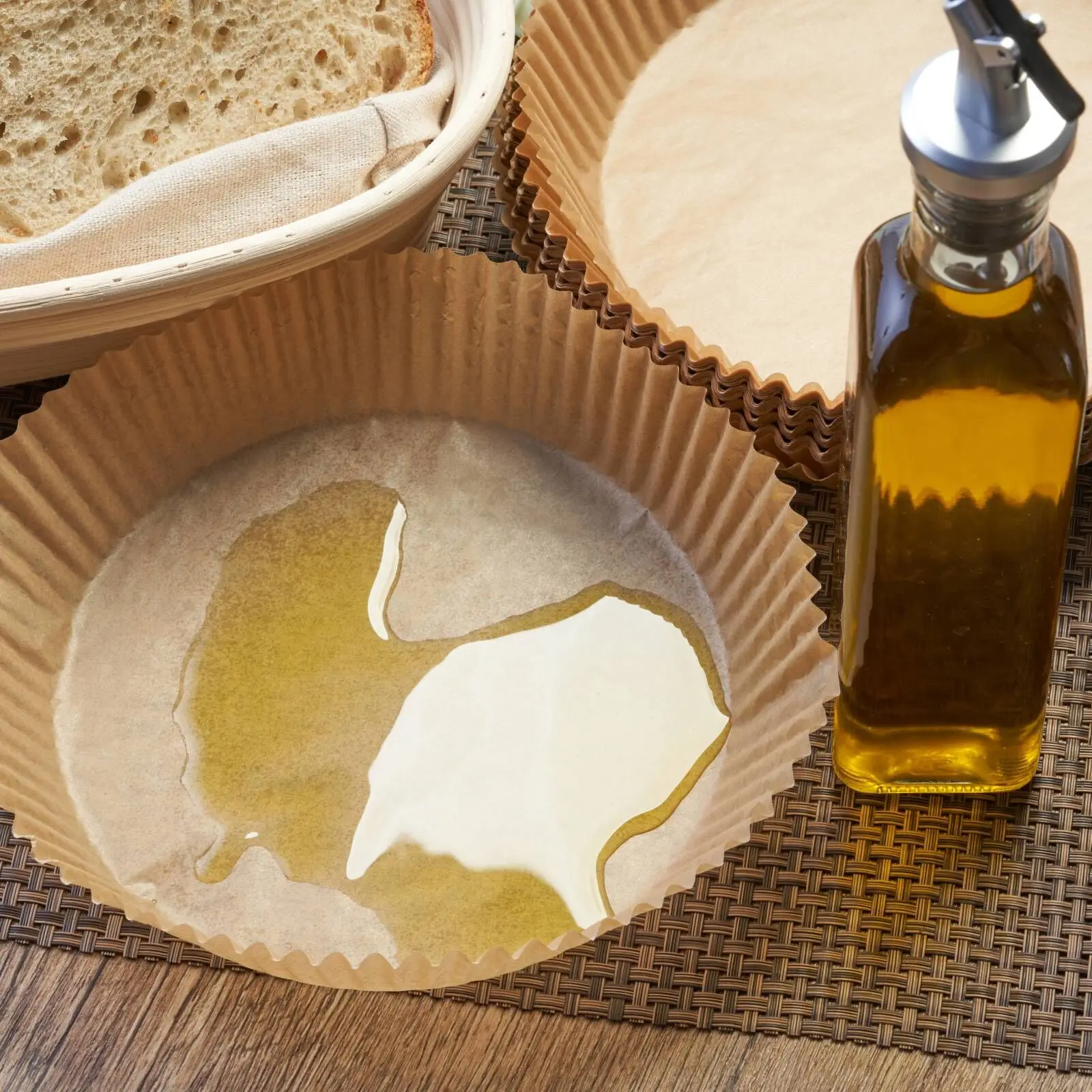 100 шт., Одноразовый бумажный вкладыш для фритюрницы, 6,3 дюйма