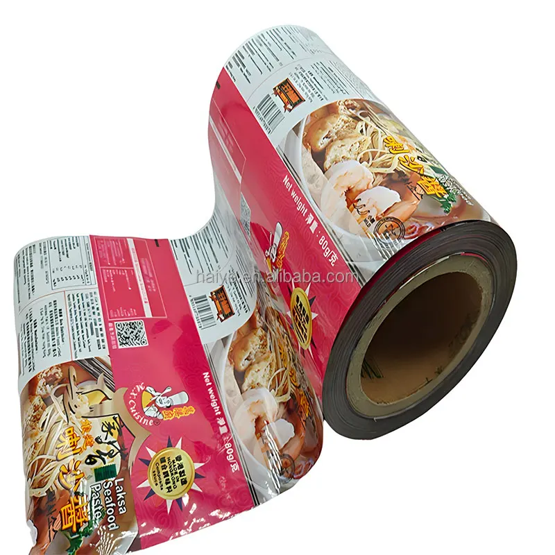 Customized Plastic Film Roll Seasoning Sauce Curry Paste Packaging Film Roll For Food Packaging Bopp PP PE PET Laminated Film