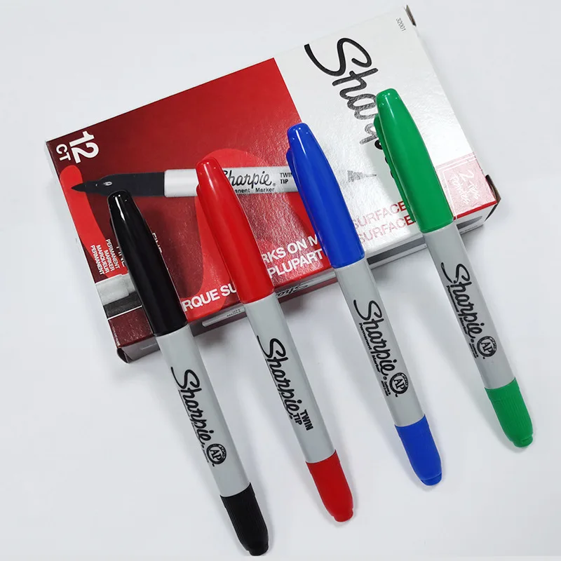 Sharpie Permanent Marker Pen Twin Tip Fine Markers Quick Dry Ink Smooth Writing Cd Marker Pennarello