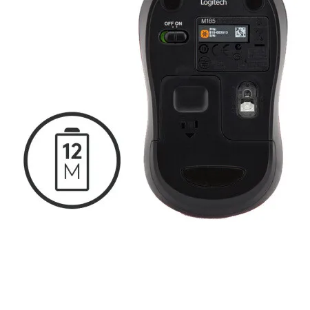 Мышь Logitech M186 Беспроводная для офиса ноутбука настольного компьютера оптическая мышь с беспроводным приемником 2 4G синяя