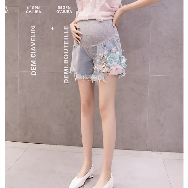 
2020 summer maternity wear denim shorts three-point pants 