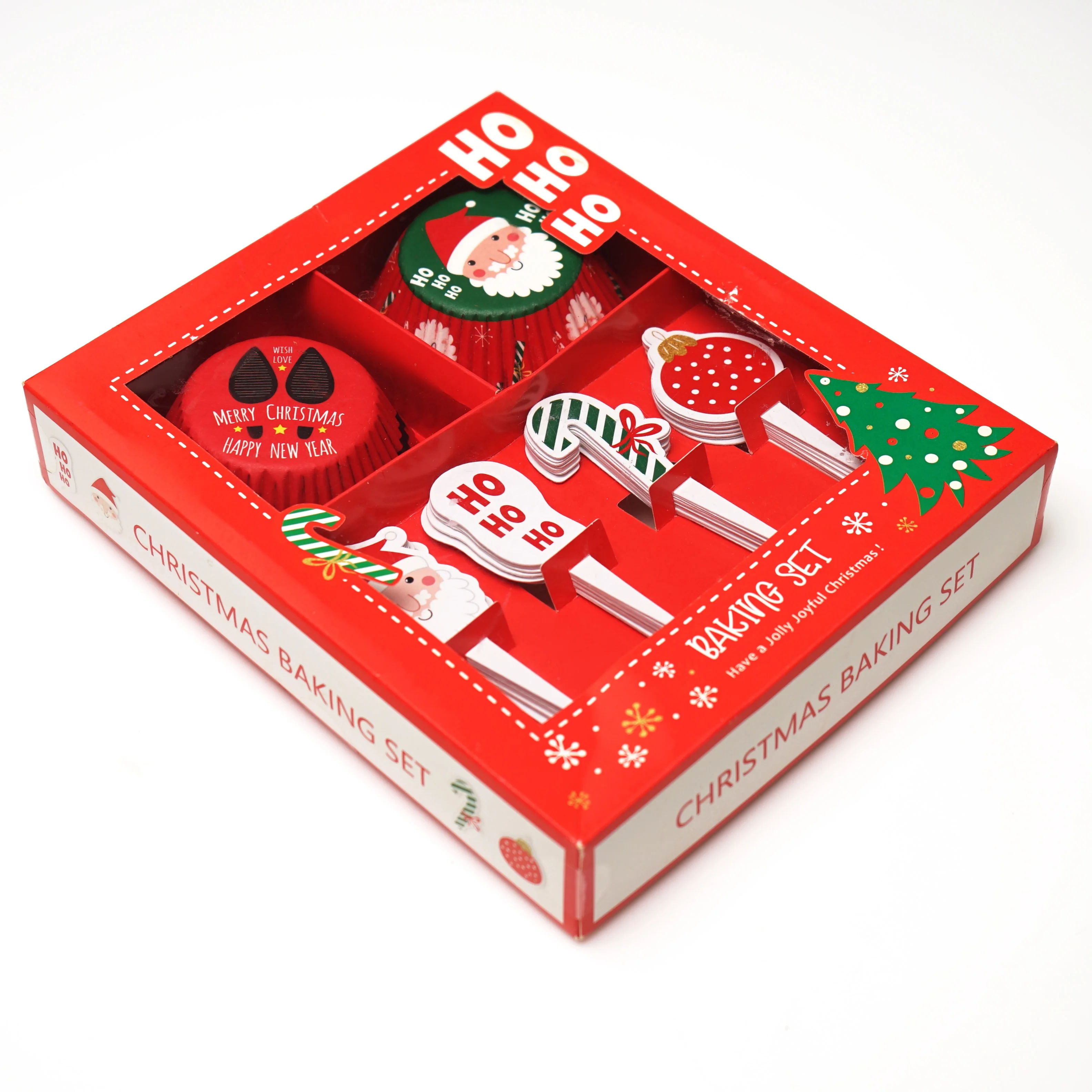 Christmas Baking Set Customized Printing Spatula Disposable Paper Cup Cupcake Mould