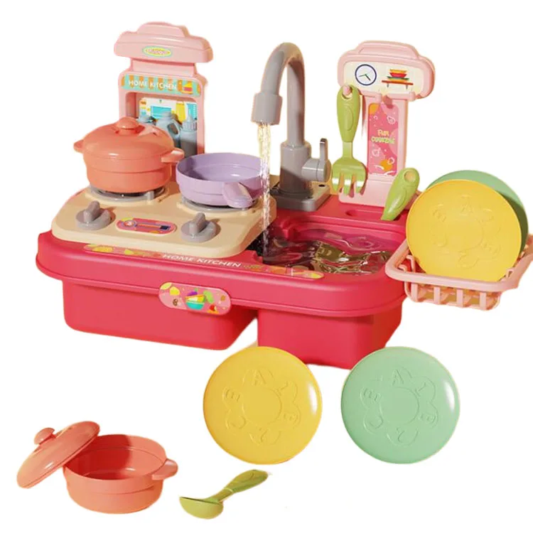 Cooking Play Toys Dishwasher Set Toy For Children plastic kitchen set toy for kid boy girl cooking kitchen utensils tableware