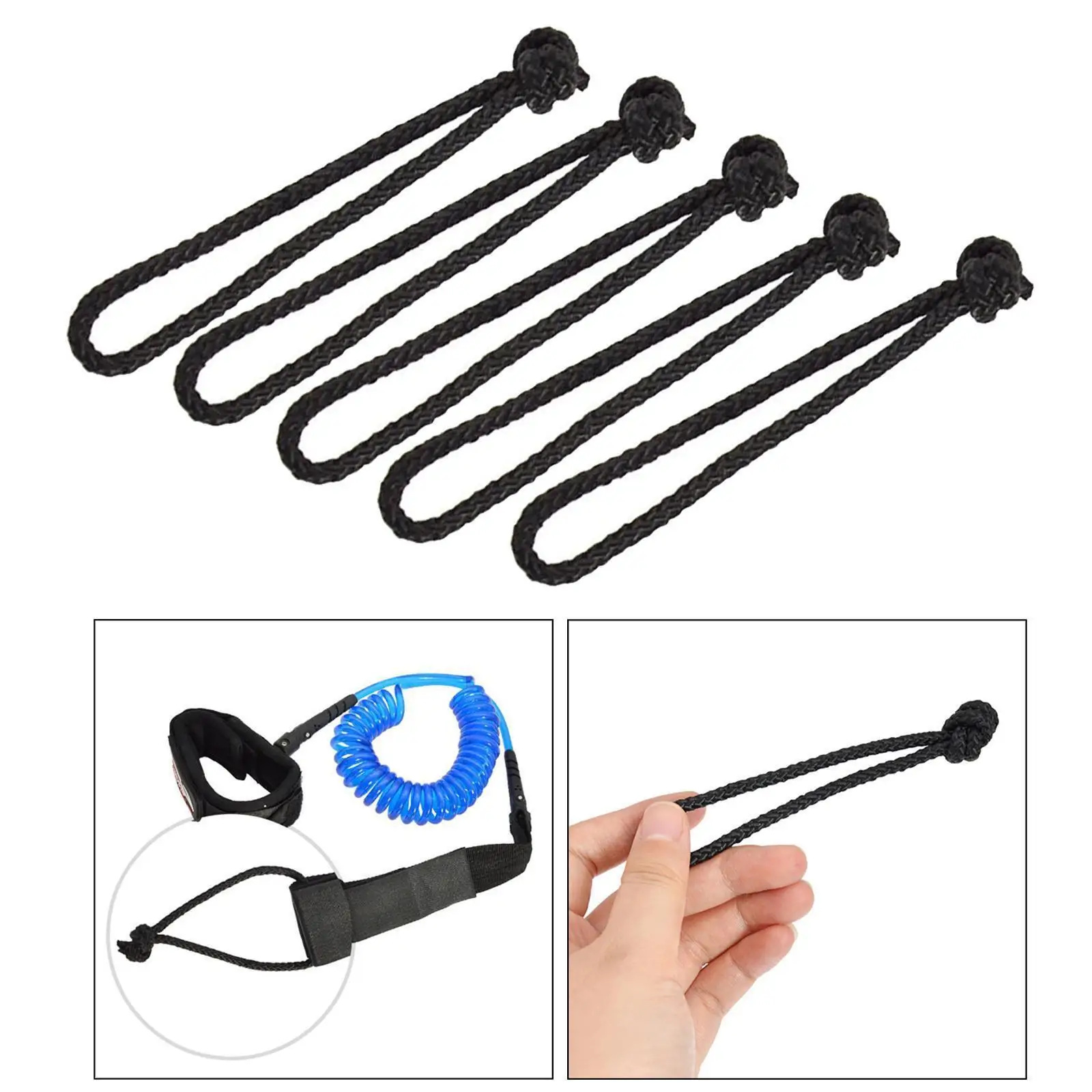 Leash Attachment Cord Leash/Leg-Rope Strings for Surfboards, Bodyboards ,Kiteboards and Sups