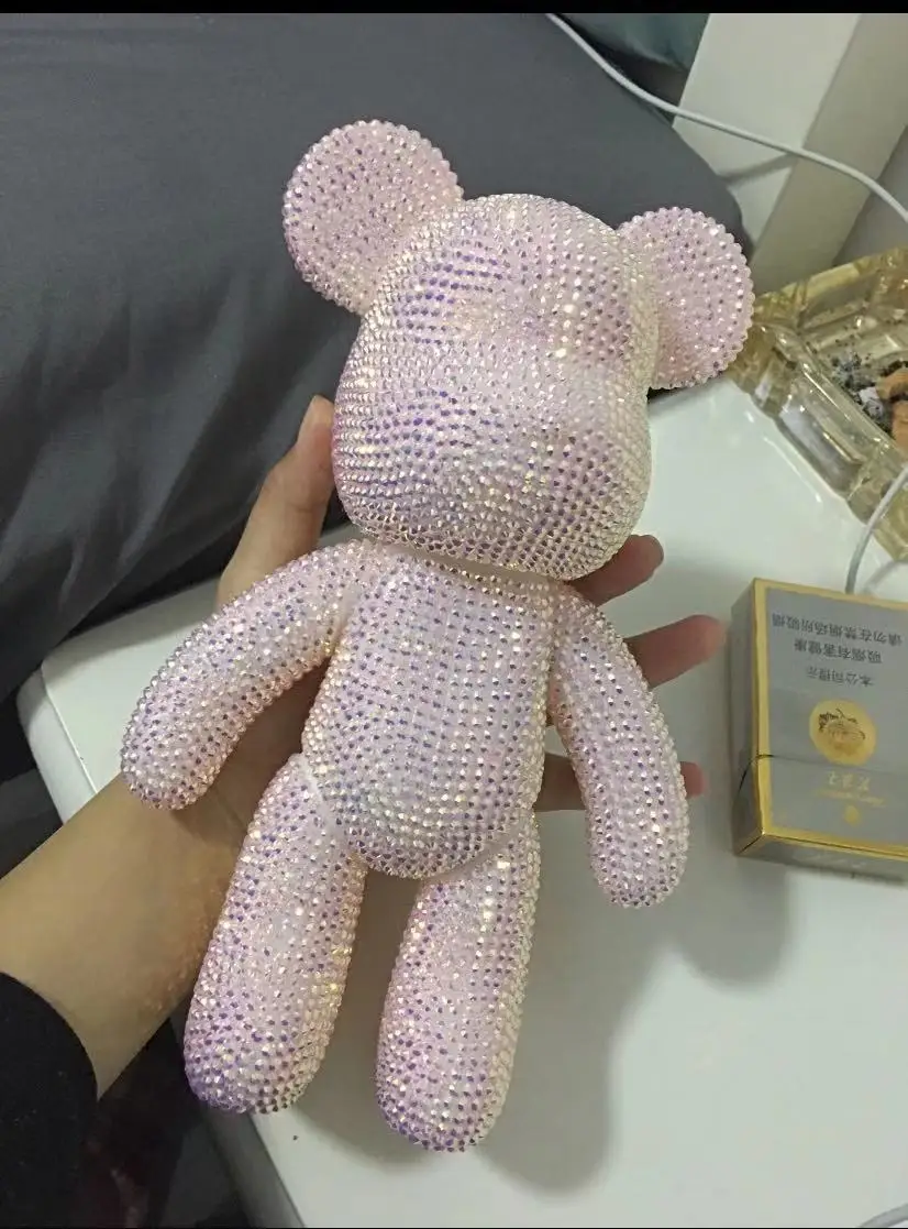 18cm/23cm/33cm/53cm/72cm Hot DIY Handmade Diamond Painting Violent Bear With Glue Pencil Gems Little Tray Toolkits