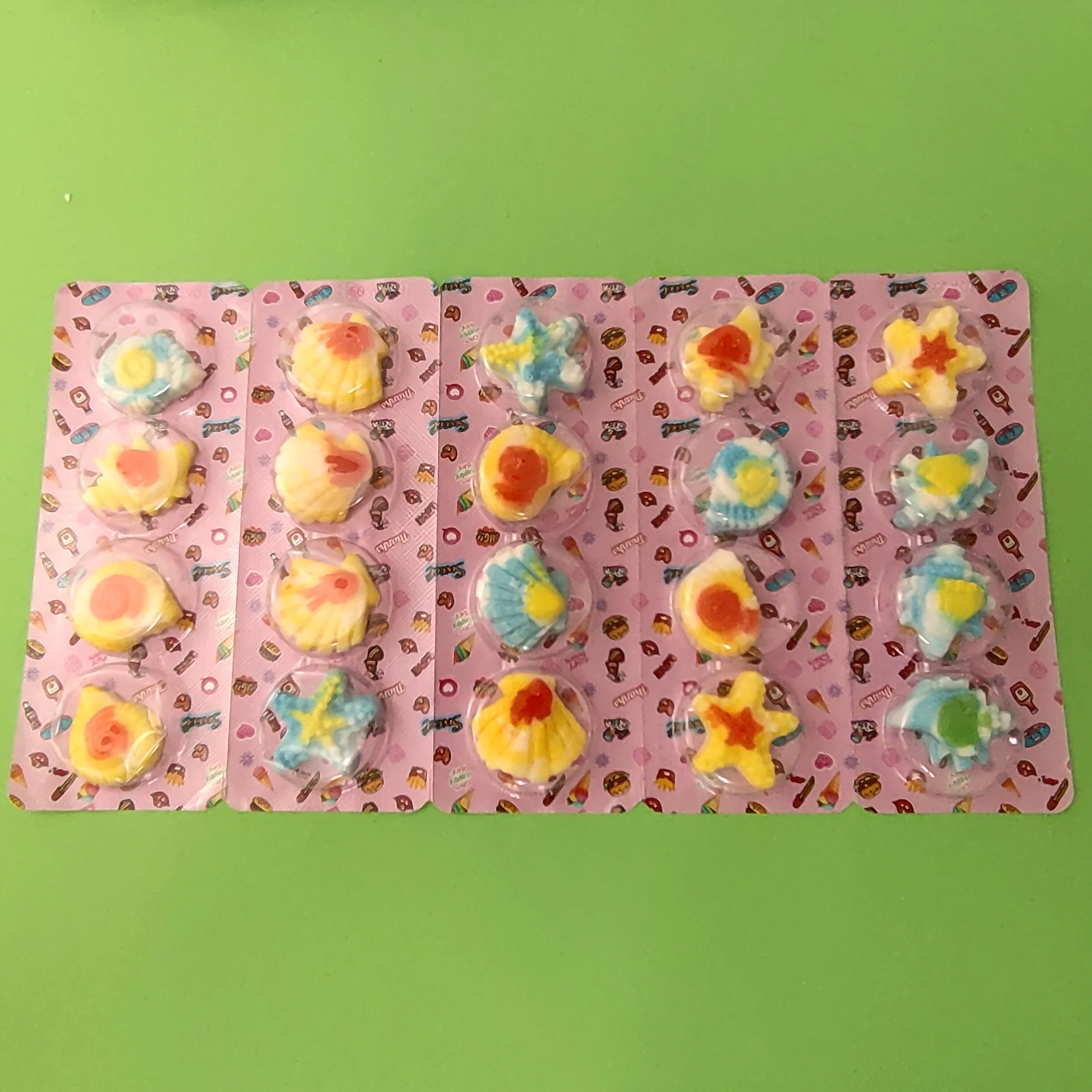 manufacturers wholesale popular products Cute Sea World starfish shell shaped fudge a variety of fruit flavored soft candy