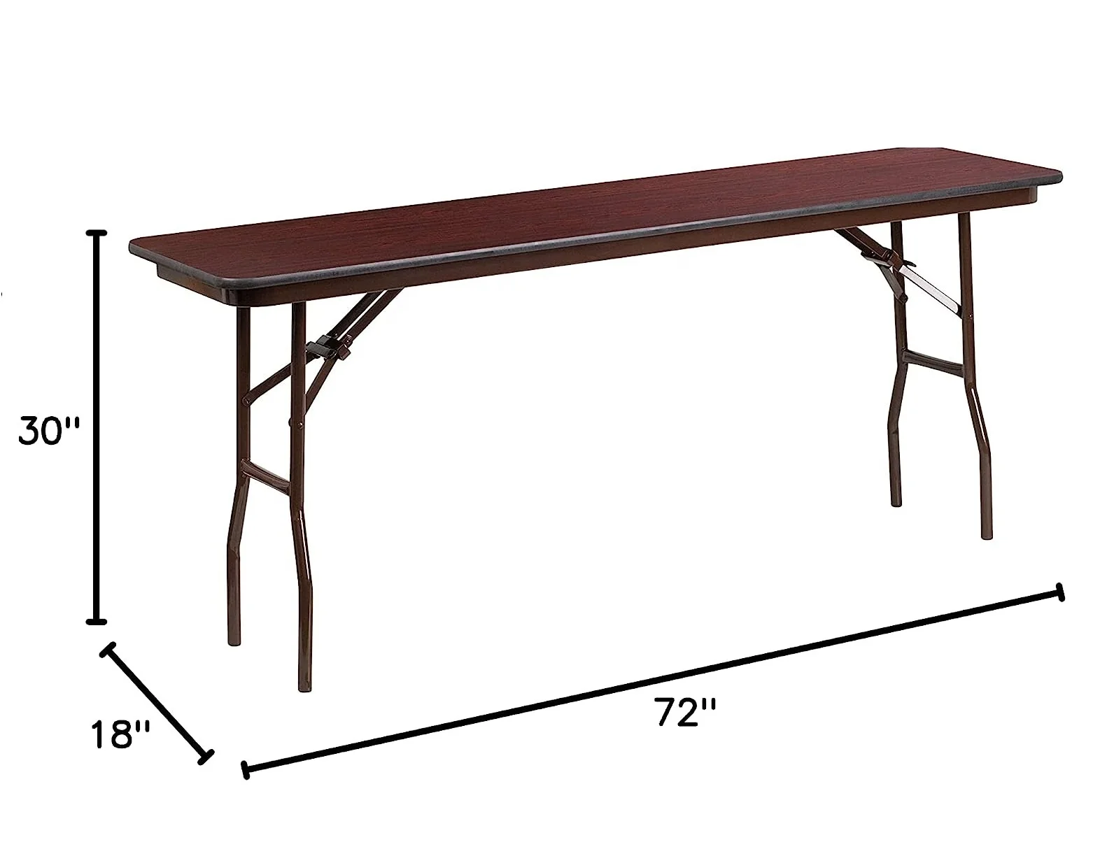 6 foot Flash Furniture Floyd 6-Foot High Pressure Mahogany Laminate Folding Training Table Wholesale