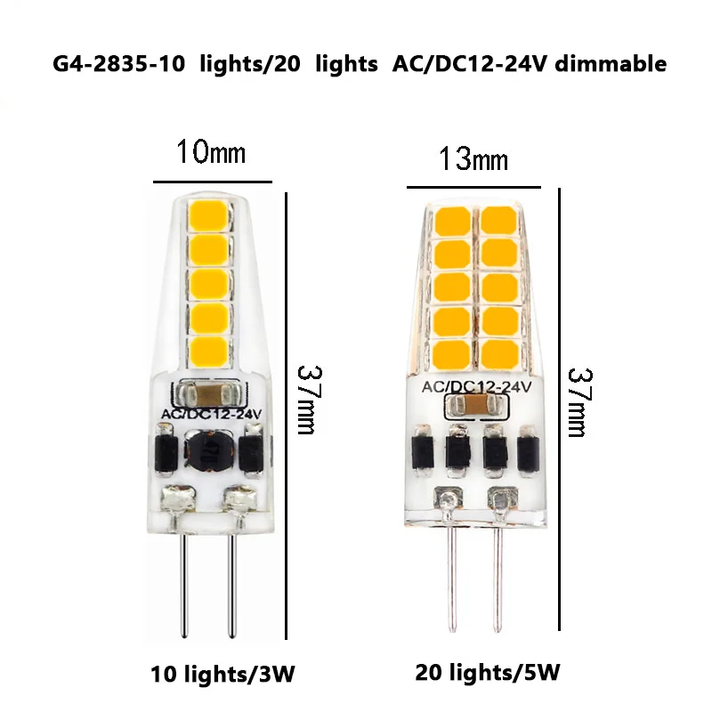 G4 Bombillas Led 24V 3W Warm White 2W G4 LED Bulbs