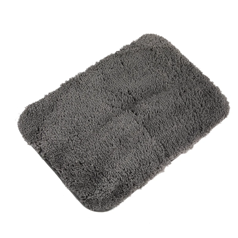 Water Absorbent Polyester Soft Washable Cute  Bathroom Rug Custom Solid Non Slip Anti Slip Microfiber Cushioned Bath Mat