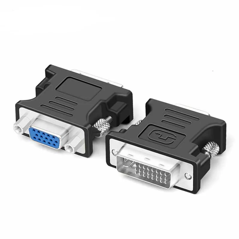 Адаптер DVI-VGA конвертер DVI 24 + 5 Pin папа-VGA Женский 1080P видео конвертер для HDTV монитора компьютера ПК ноутбука