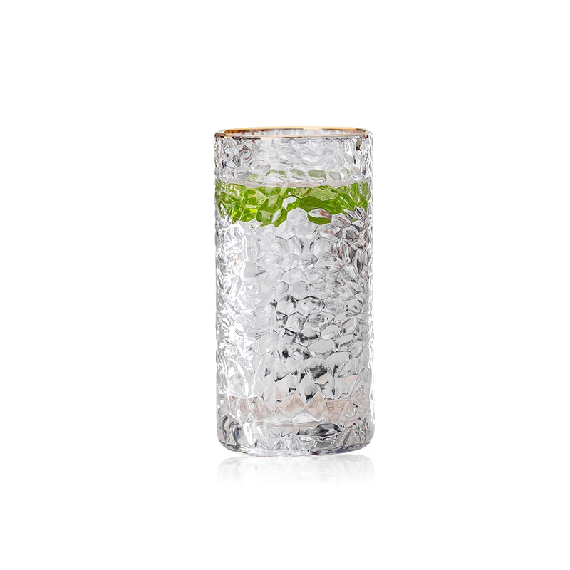 Освежающий молоток и вертикальный узор, 300 мл, стеклянная чашка для напитков, бытовая кружка для воды