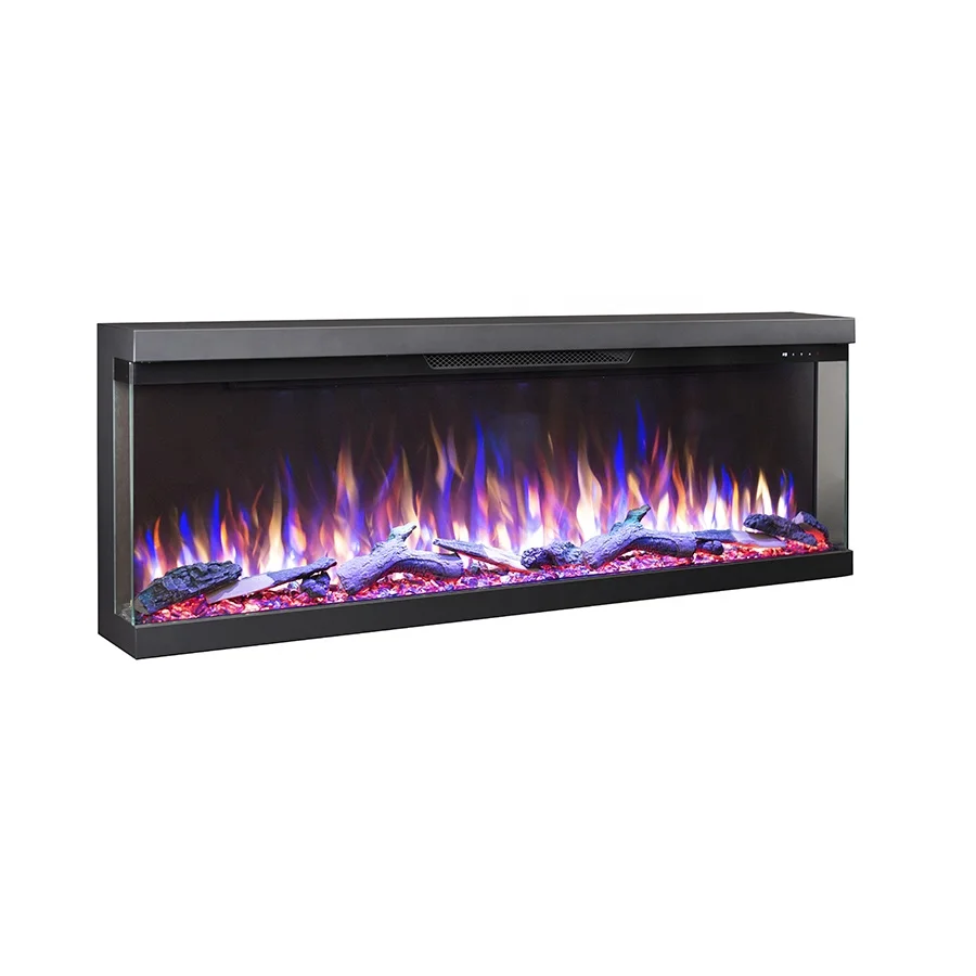 new slimline 3 bay electric fireplace with APP from China
