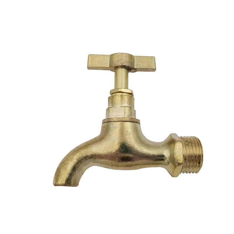 
1/2 inch zinc alloy garden water tap slow open outdoor antique brass bibcock 