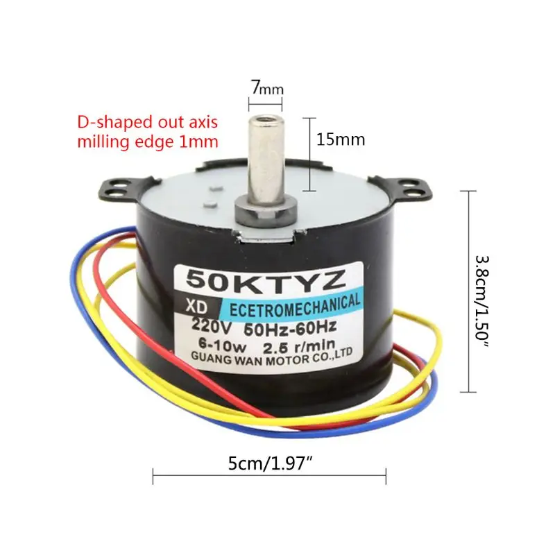 50KTYZ AC220V Permanent Magnet Synchronous Motor/ 2.5-50R/Min 220v ac electric motors/synchronous motor ac 12v 50/60hz