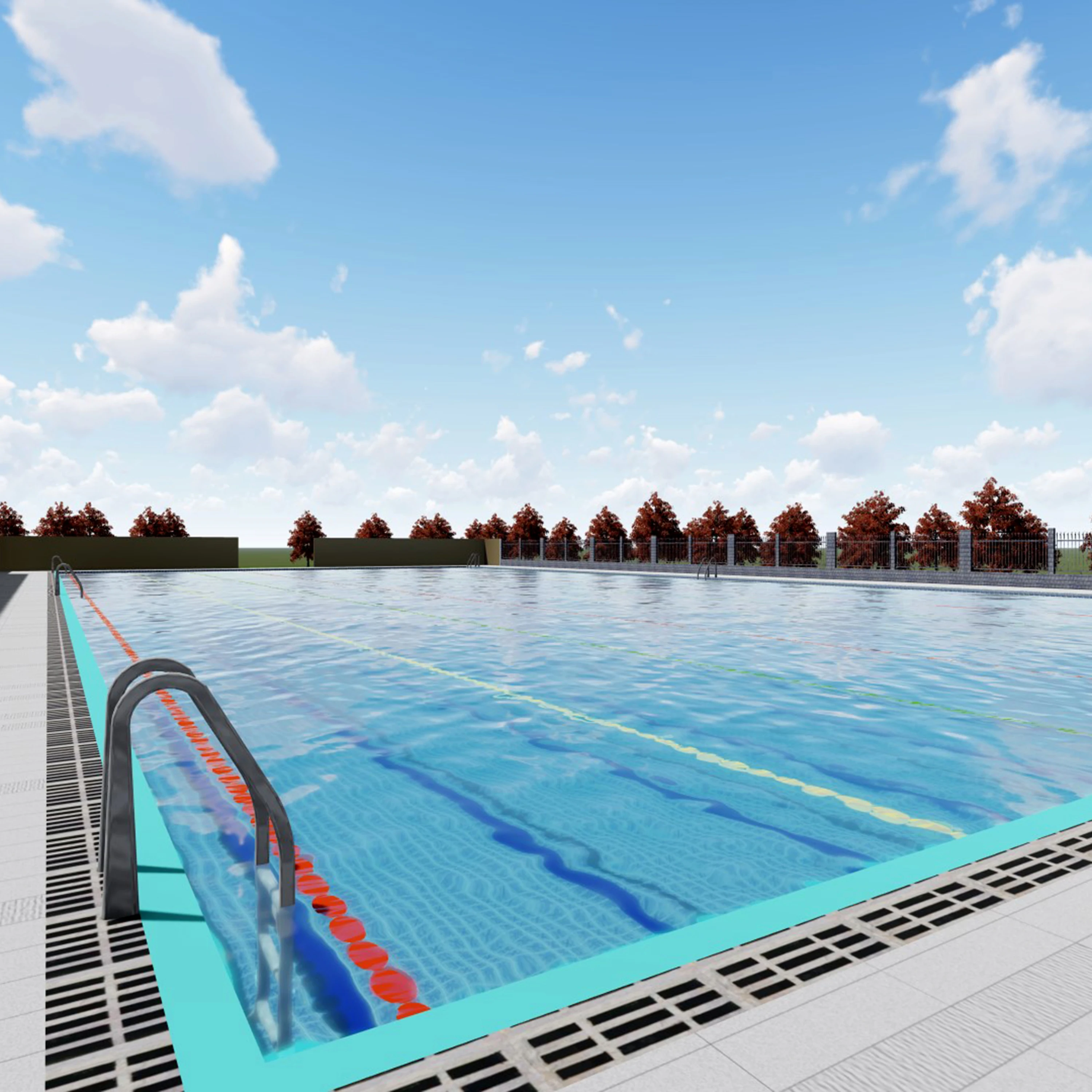 Swimming pool water treatment filter