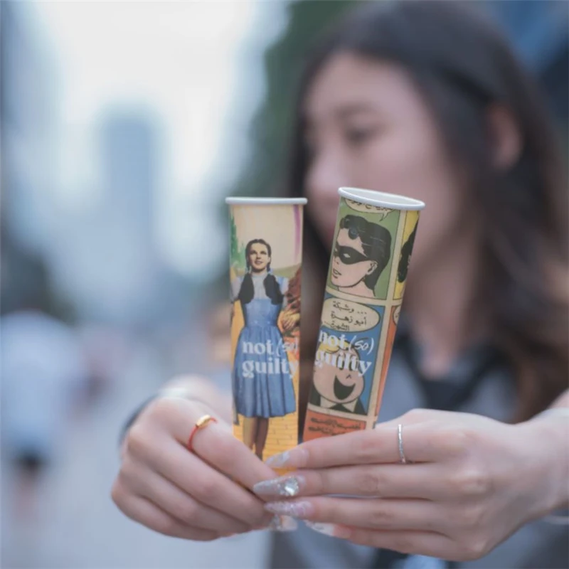 Custom design calippo tubes squeeze paper cup Ice lolly tube