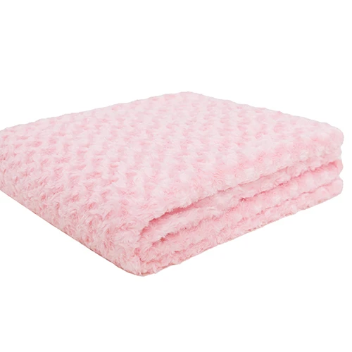 
2021 new design PV fleece brushed flower design pink double layer polar fleece blanket 
