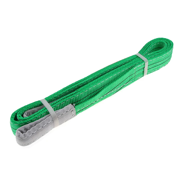China supplier durable strong lifting flat 4 ply webbing belt sling 3ton webbing slings