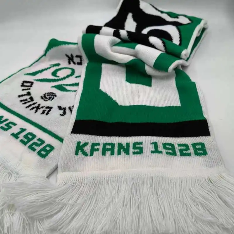 High Quality 100% Acrylic Fans Scarf Fans Scarf Silk Scarf For Women