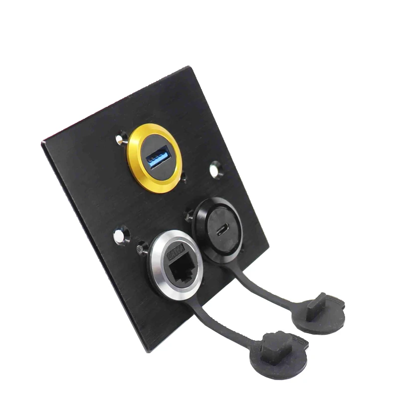 IP67 водонепроницаемый USB тип A B Штекерный разъем PCB панель крепление для провода