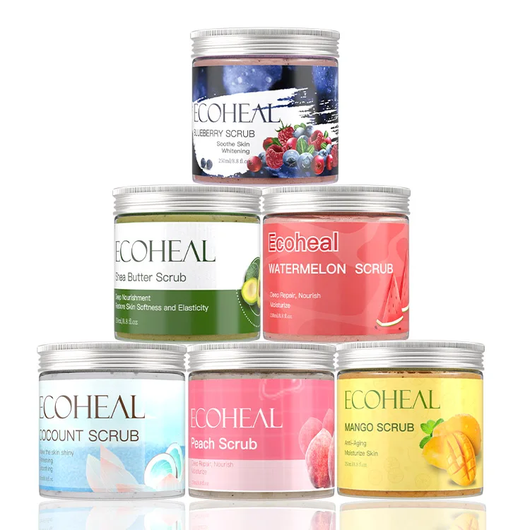 Wholesale Private Label Skin Whitening Organic Natural Exfoliating Natural Skin Care Body Scrub Set (1600441909841)