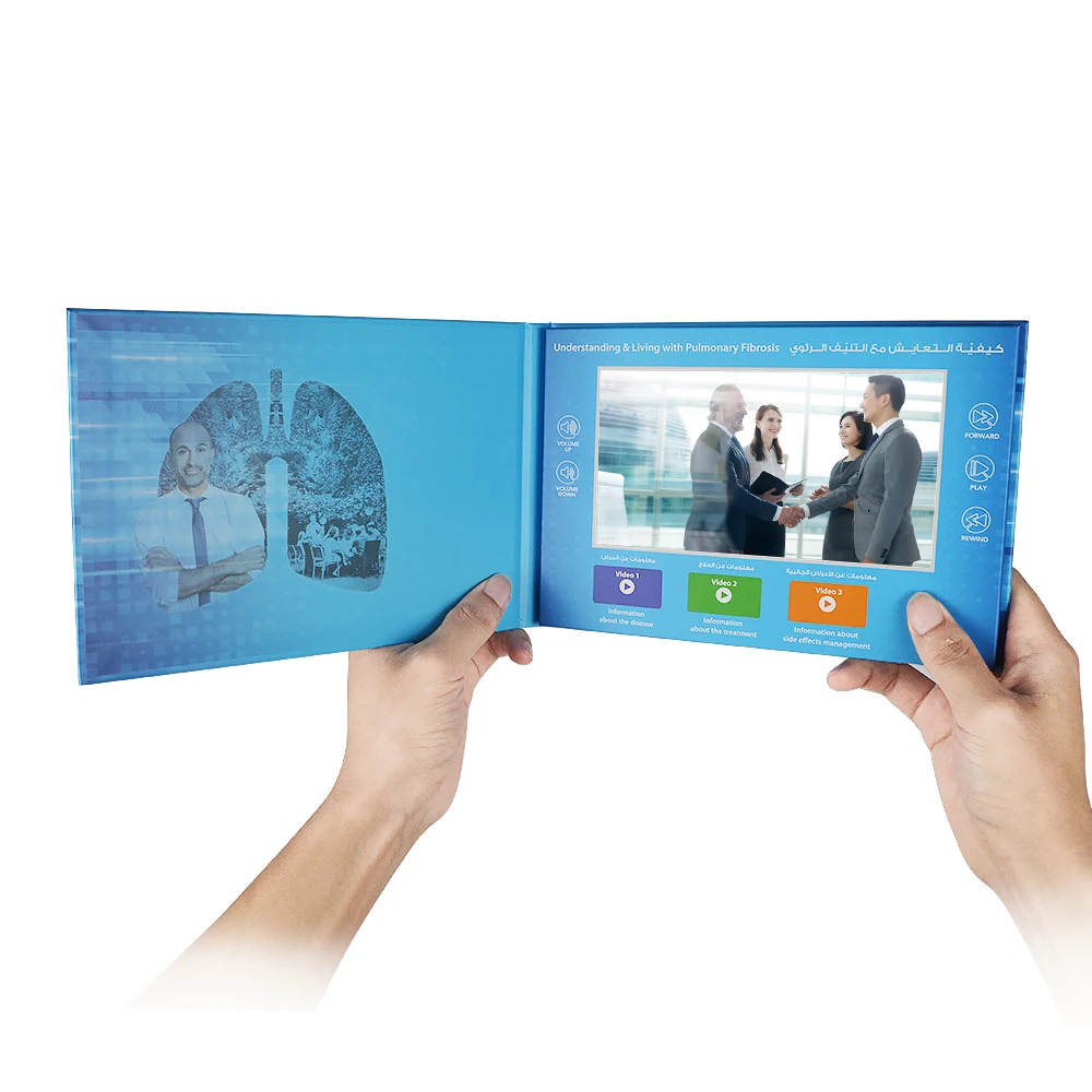 Customized 7 Inch HD LCD Screen Video Brochure Invitation Gift Card for Inviting Your Guests