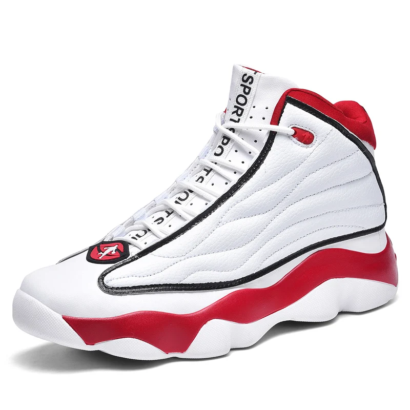 Brand Logo Custom Professional Men Outdoor Sports Sneakers Leather Air 13 High Top Women Basketball Shoes