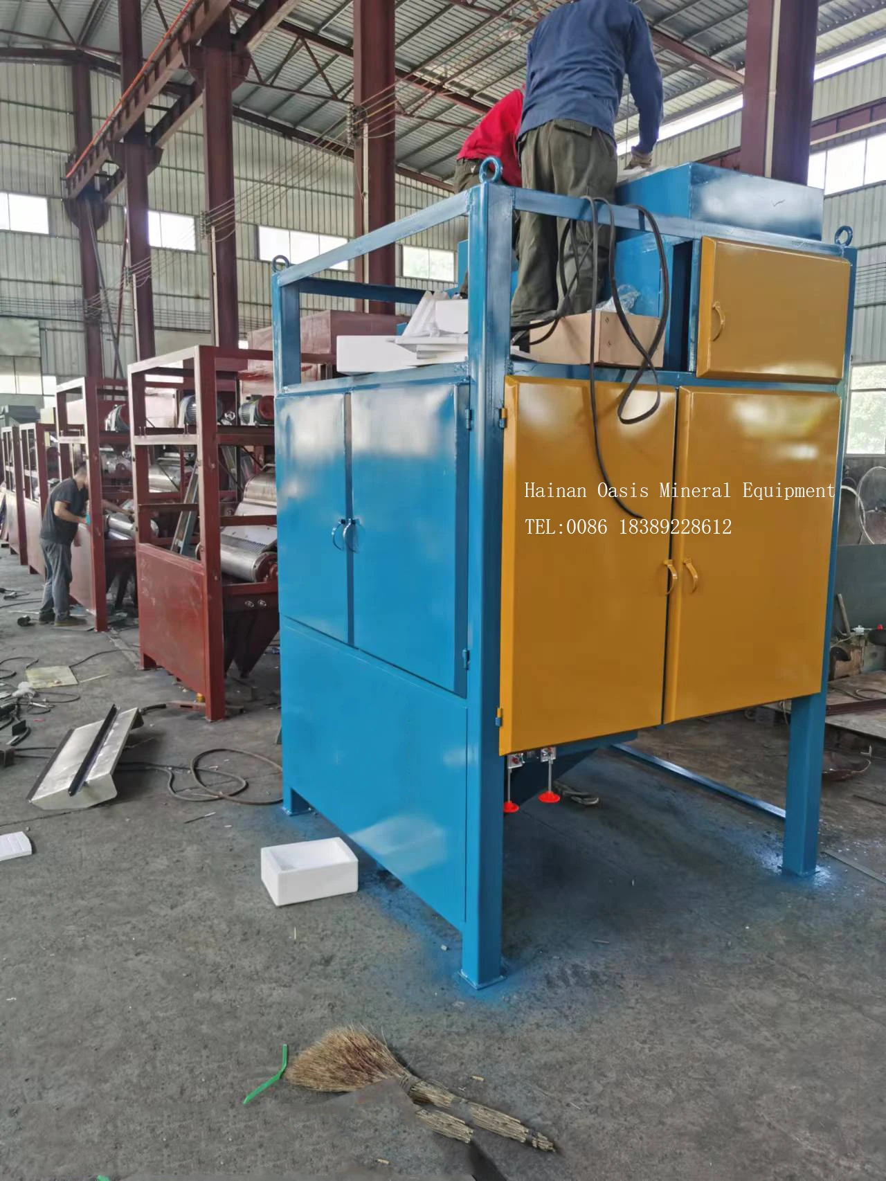 Double three Roller High Intensity Dry Roll Magnetic Separator for Monazite/Ilmenite High Intensity Magnetic Separation Machine
