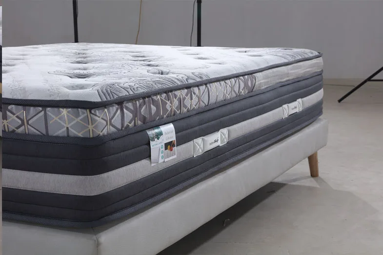 Luxury 7 Zone Pocket Spring Bed Mattress Queen Size Latex Roll Up Mattress In Box Colchon