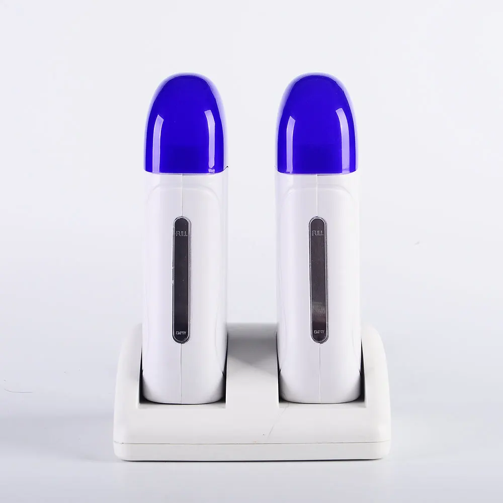 personal skin hair beauty salon portable double seat roll on cartridge wax heater warmer for private label