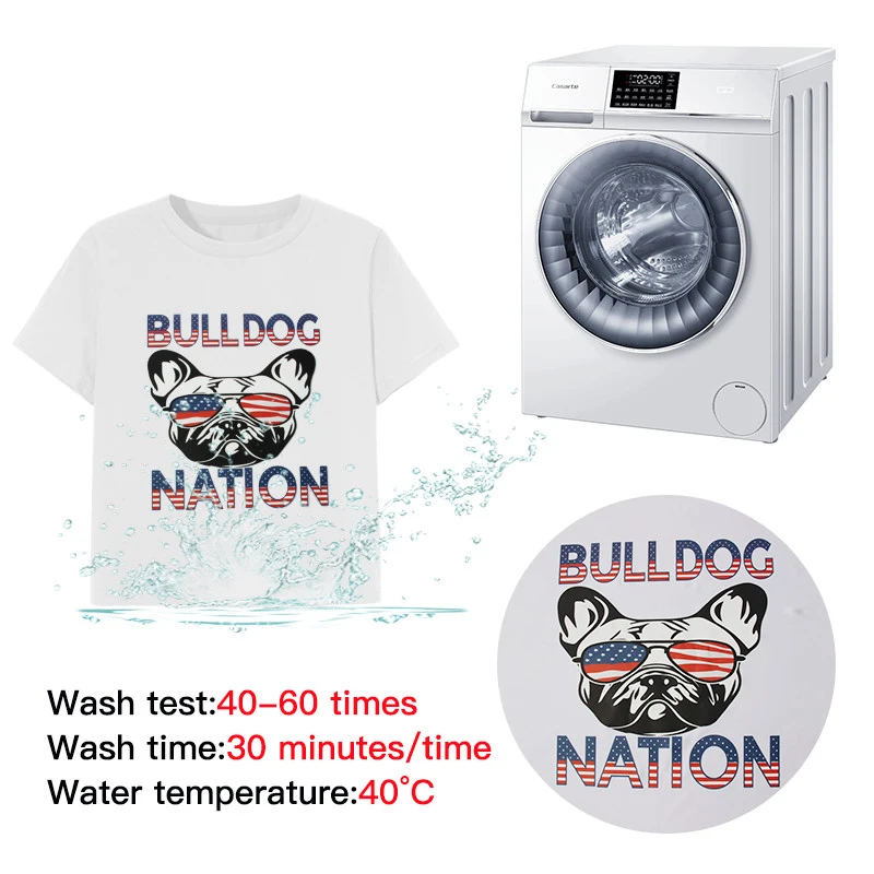 Custom design plastisol screen printed iron on heat transfers for t-shirts clothing