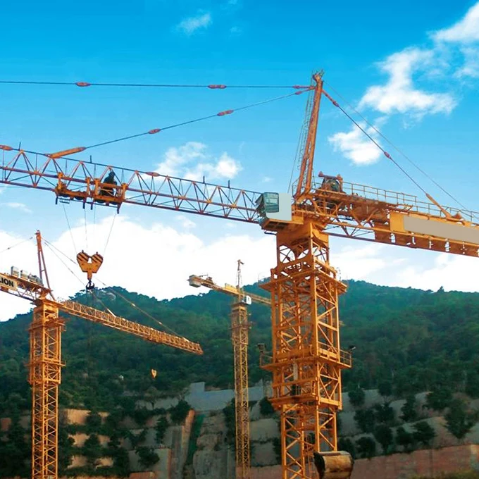 QTZ6510 tower crane with span of 60m operates efficiently and has high cost performance