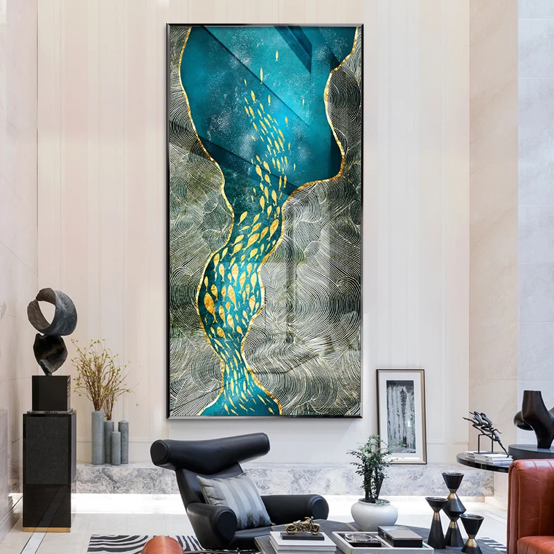 Fish Home Decor Crystal Porcelain Wall Canvas Wall Art Painting Still Life Corridor Paintings