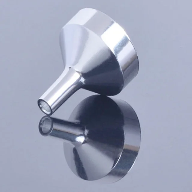 Mini Perfume Liquid Oil Refill Tool Aluminum Funnels Gold Silver for Bottle Refilling Small Metal Cosmetic Funnel