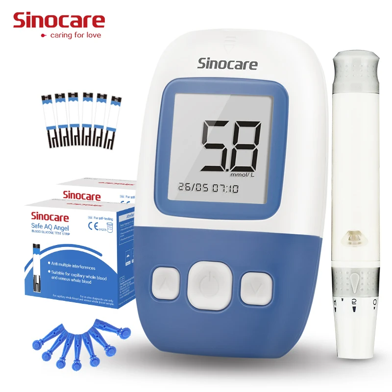Sinocare Blood Glucose Meter Price And 50 Pcs Test Strips Blood Glucose Meter Without Blood
