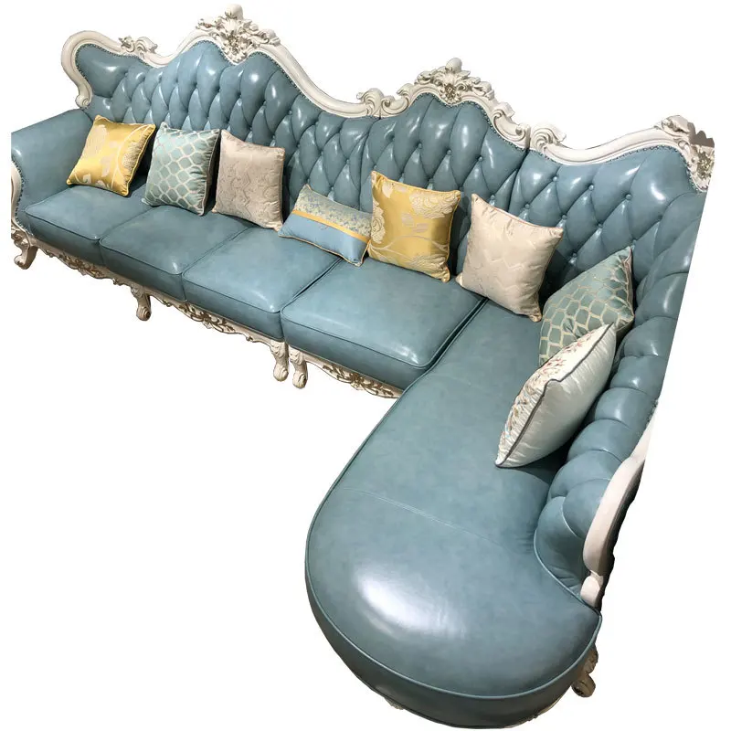 hotel germany living room wooden leather sofa design