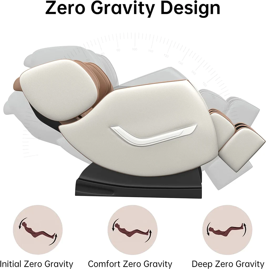 2024 Fixed Point Luxury Rolling Cheap Price Zero Gravity Massage Chair Malaysia Full Body Massage Chair Brown