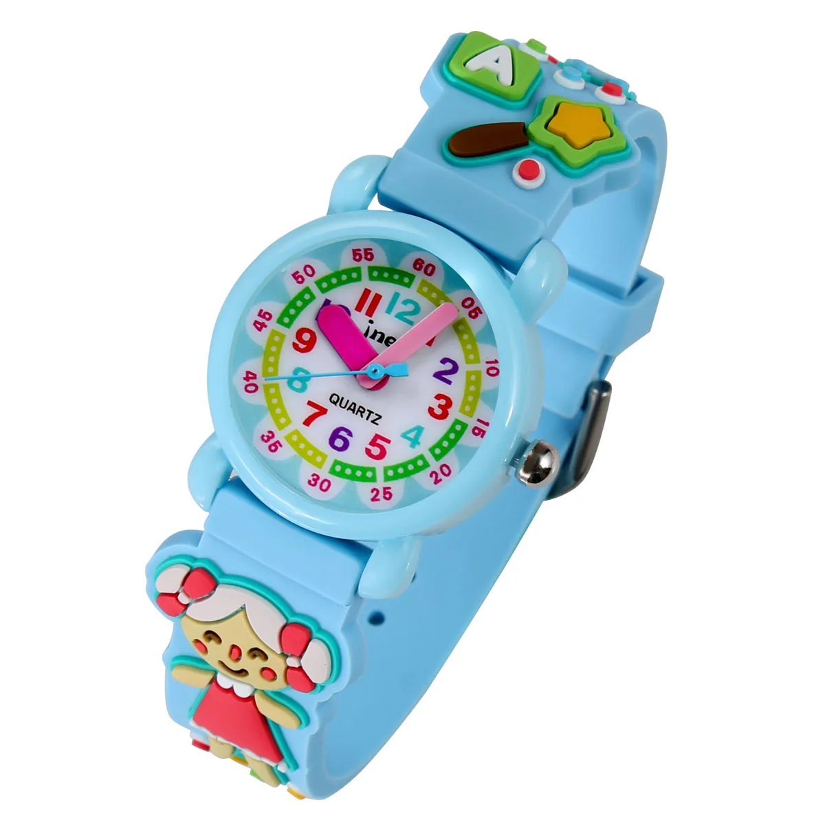Оптовая продажа с фабрики Jnew, Детские водонепроницаемые часы с мультяшным рисунком, милые кварцевые часы, водонепроницаемые часы для студентов и детей