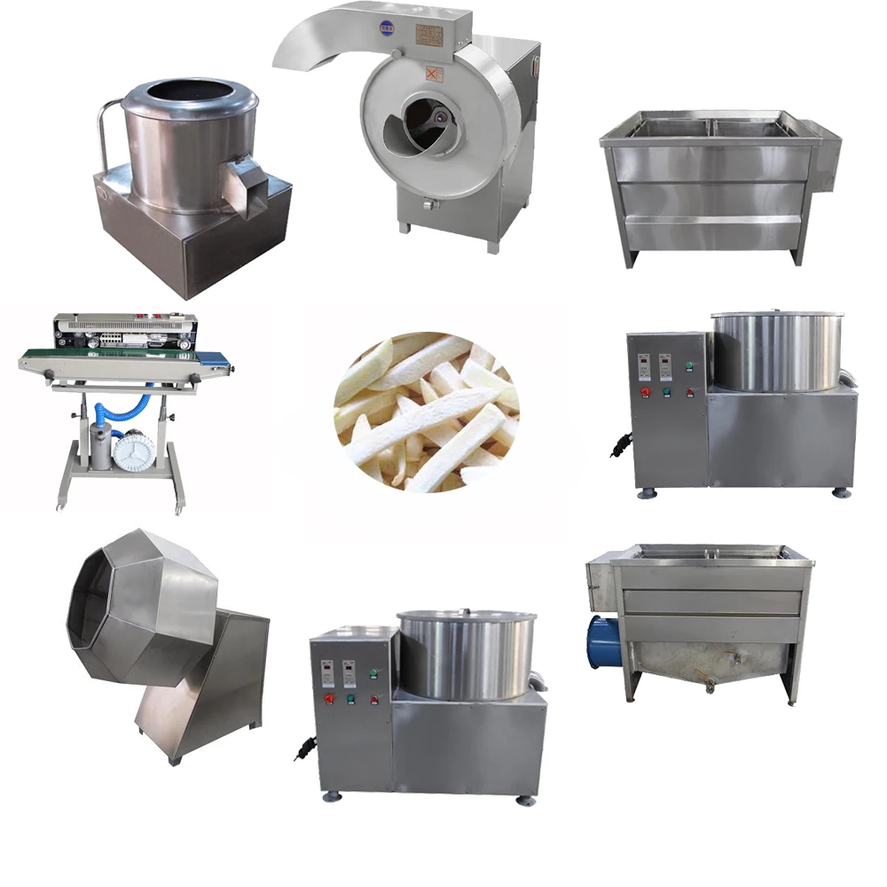 Factory Price Fresh Frozen Sweet French Fries Processing Equipment Manual Baked Potato Finger Chips Making Machine For Sale
