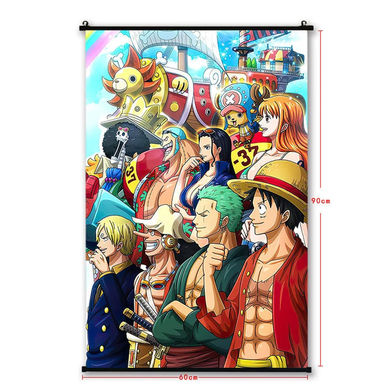 40 Styles animation peripheral hanging painting peripheral anime wall scroll Wallscroll Art Printed Luffy Pictures Anime figure