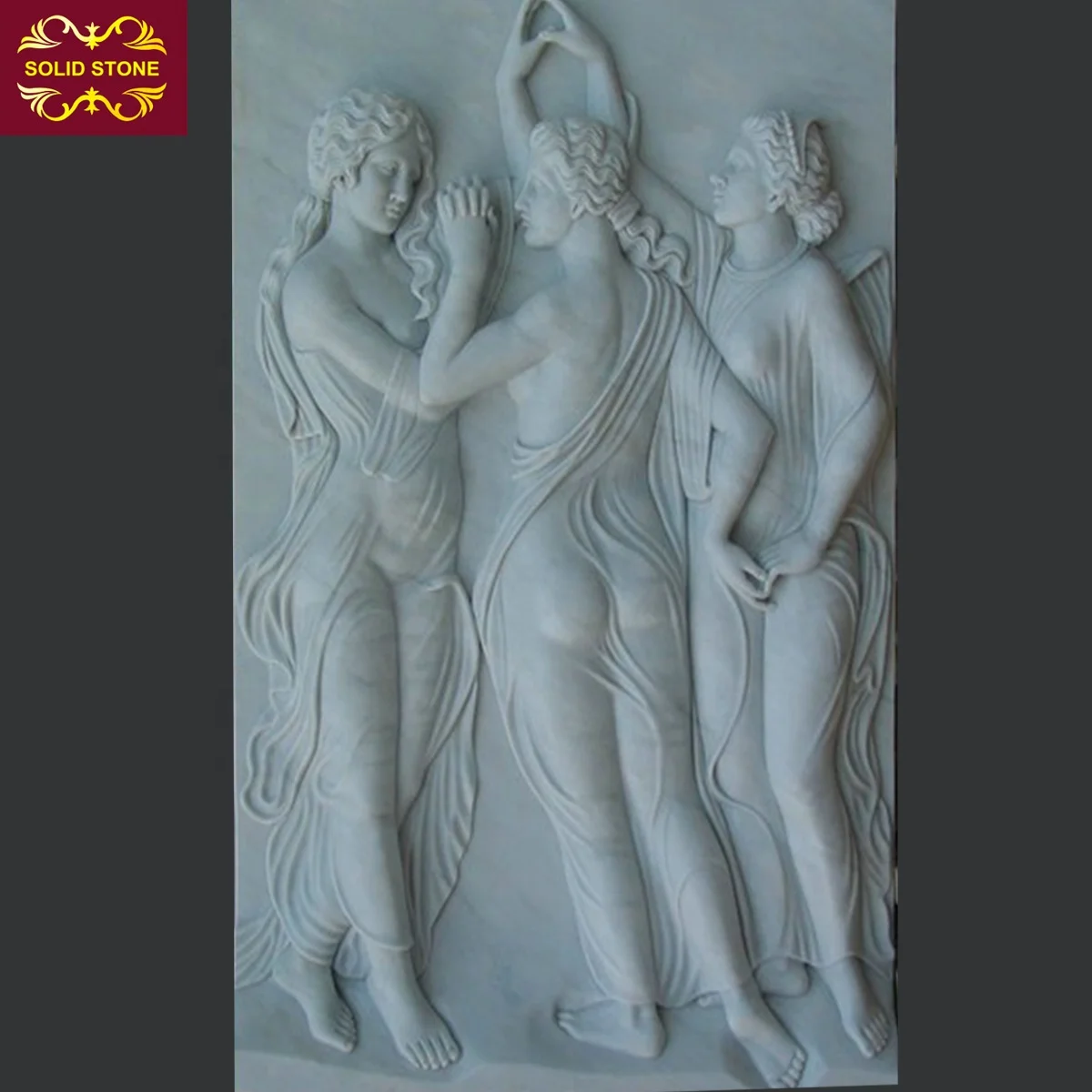 Глазное украшение для фасада рельефная резьба из натурального белого мрамора