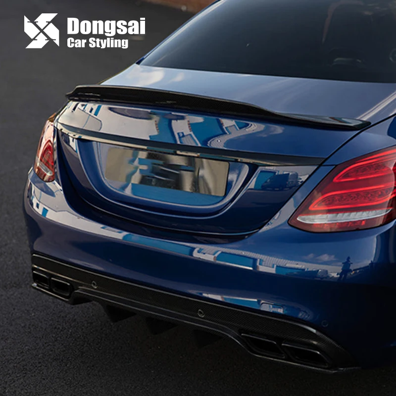 Сухой УГЛЕРОДНЫЙ спойлер Ducktail для Mercedes Benz C Class W205 C43 C63s AMG Add PSM Тип крыло багажника 2013