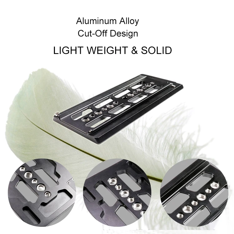 Camera cine baseplate with ARRI standard dovetail compatible with smallrig, titla, kondor blue bridge plate